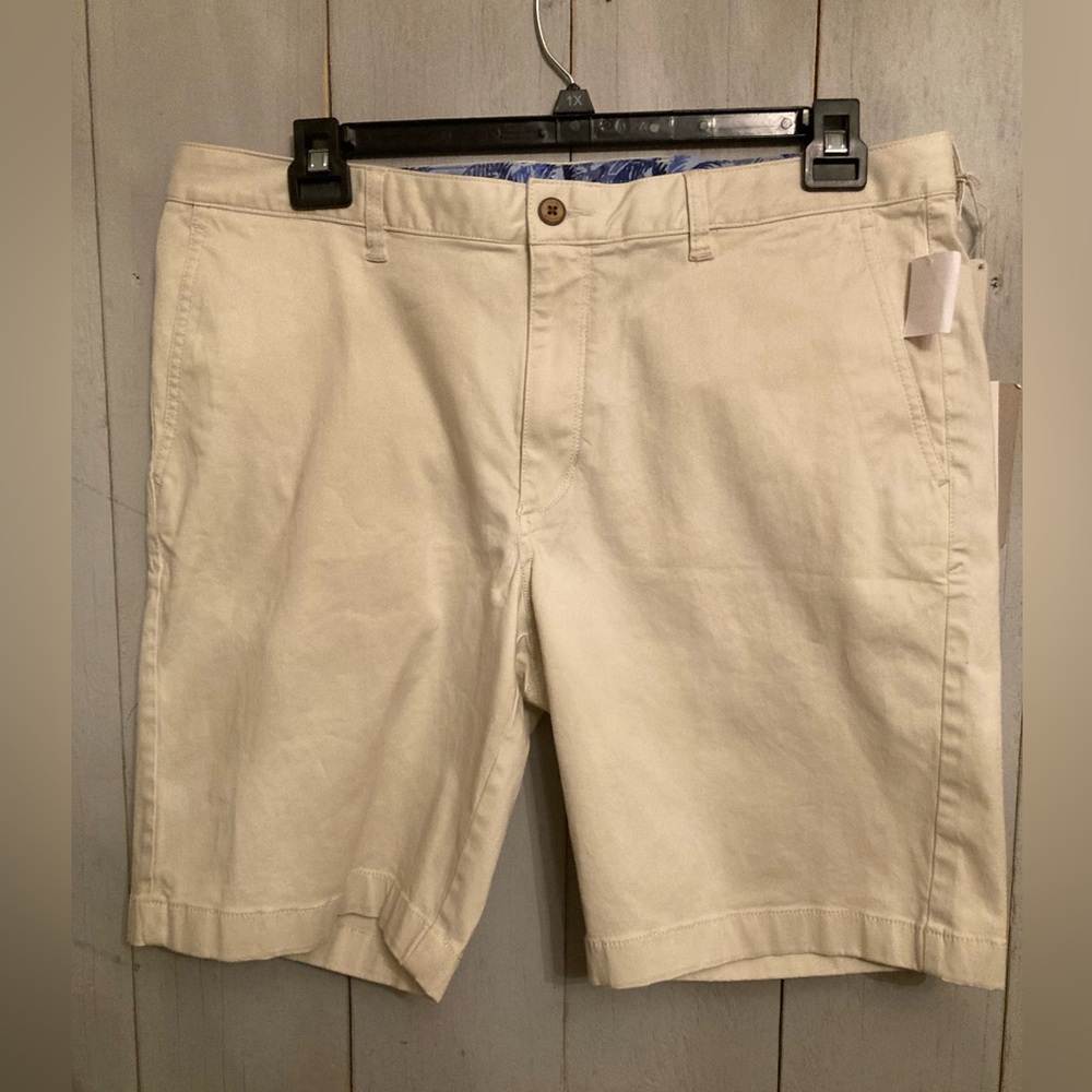 Tommy Bahama Men's Boracay Flat Front Shorts Bleached Sand Sz-38 New With Tags‎